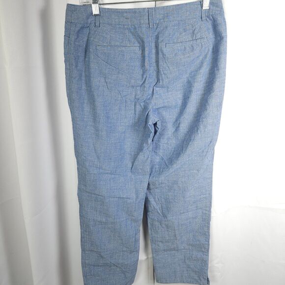 Talbots Womens 6 32x25  Blue The Perfect Crop Stretch Ankle Pants - Picture 2 of 7